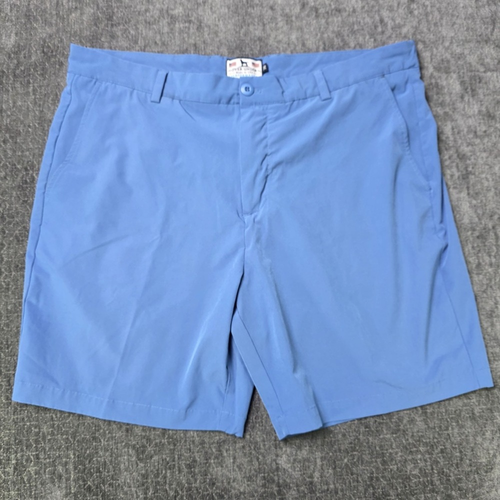 Over Under Clothing Performance Shorts Mens 38 Made In USA 7" Inseam Blue Hybrid